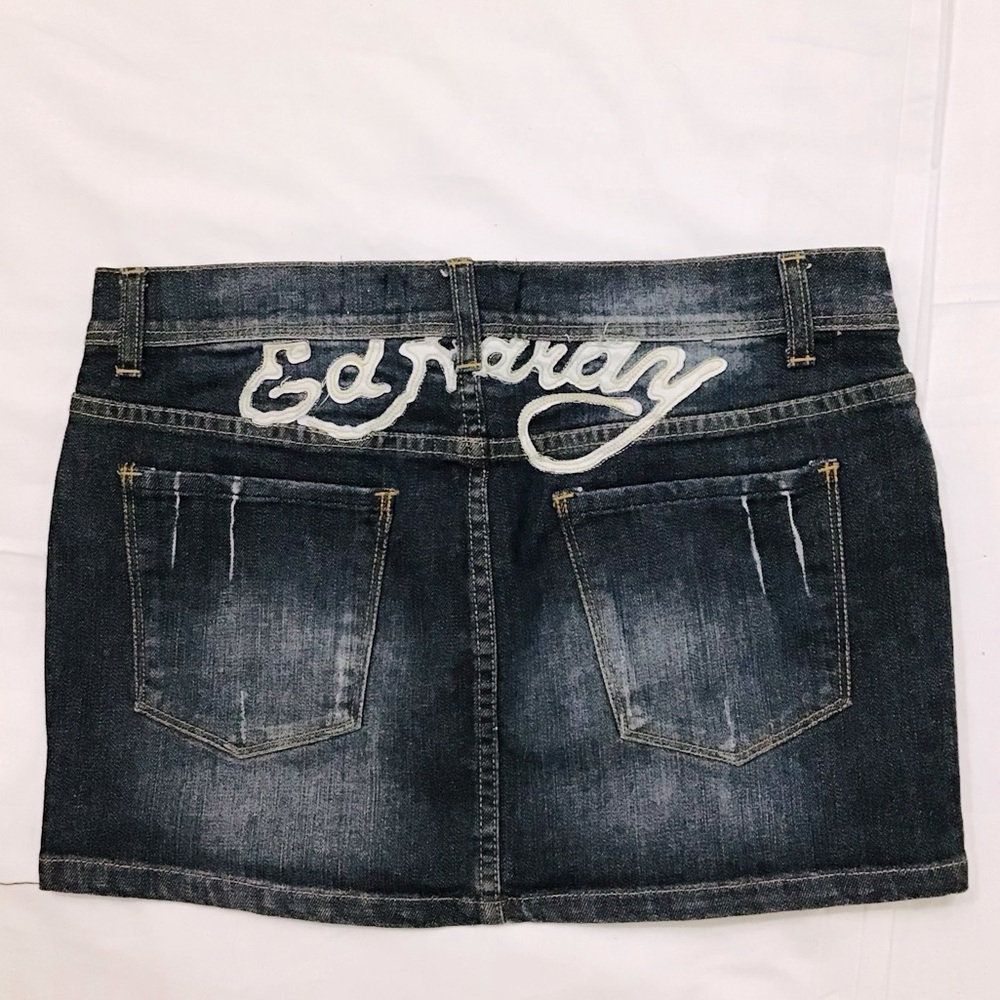 VINTAGE Christian Audigier Ed Hardy Micro Mini Skirt